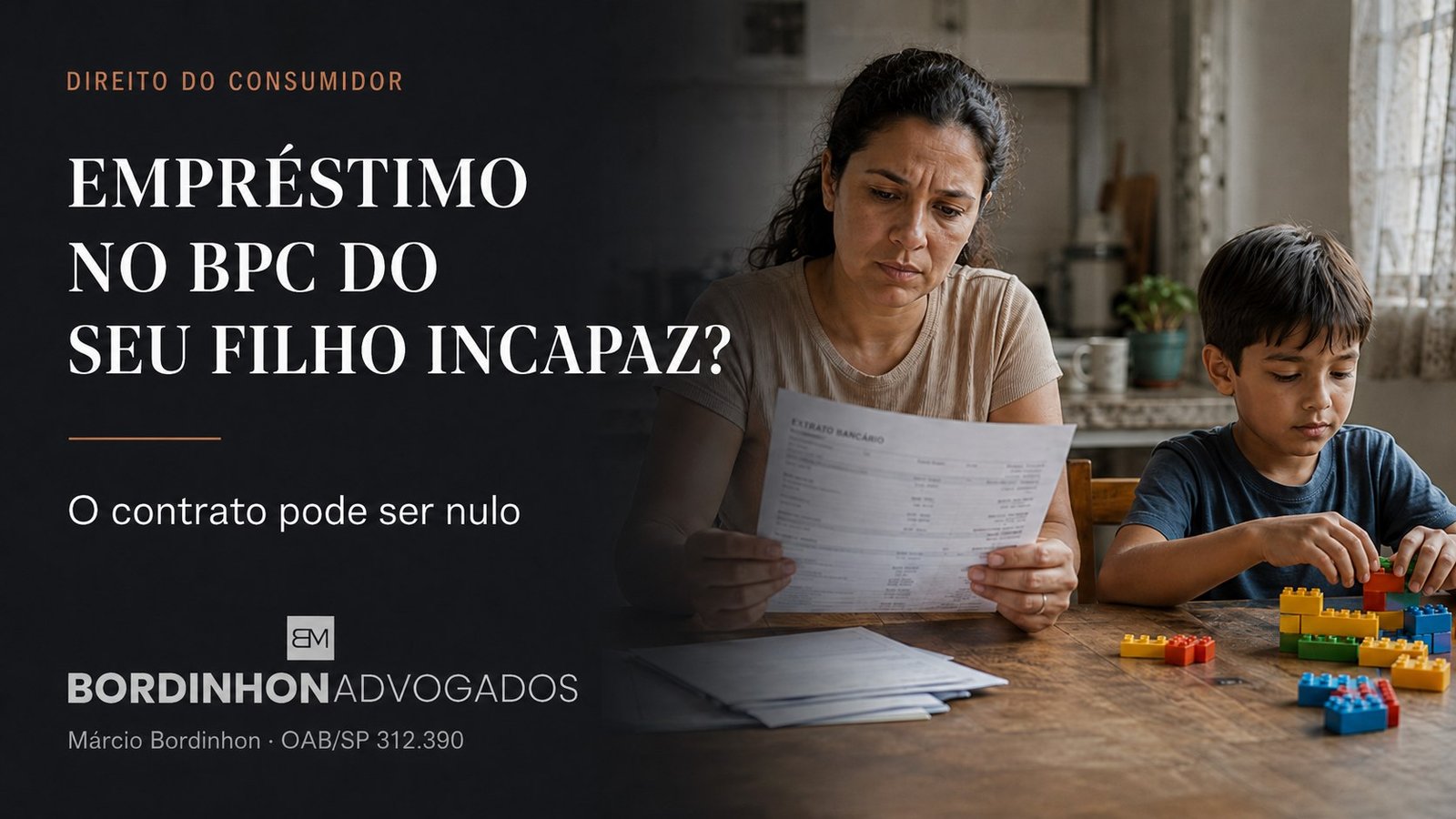Empréstimo no BPC do seu filho incapaz? O contrato pode ser nulo